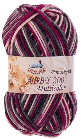 100g Strickgarn Abby 200 multicolor Sockengarn Socken-Wolle Strumpfgarn Farbwahl