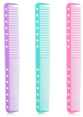 3 Stück Kamm Frauen, Haarschneidekamm Friseur Farbe Haarkämme Styling Kohlefaser Haarkämme Breiter Zahnkamm und Feine Zahnung Antistatischer Hair Comb für Männer Dickes Dünnes Lockiges Glattes Haar