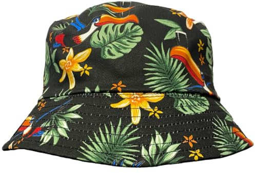 Guinness Chapeau cloche hawaïen réversible Noir Taille unique