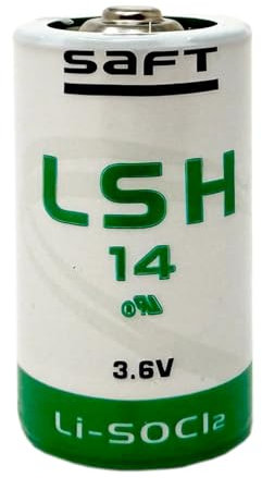 Saft LSH14 Pila de Litio 3.6V 5.8Ah – Tipo C, Li-SOCl₂, Alta Potencia, Pulsos de hasta 2A, Amplio Rango Térmico, para GPS, Seguridad, Telemática y Aplicaciones Críticas (Pack 5 uds)