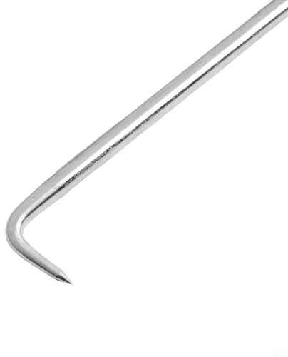 Outil de fixation de barres d'armature manuel Gdfnmogo avec crochet en fil d'acier et pince d'enroulement, construction en fer durable pour applications de reliure et de tricotage, chrome (A)