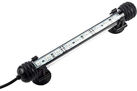 MPANDA LED Éclairage Aquarium Lampe, LED Aquarium Light, Amphibious Led Fish Tank Lighting Lumière de plongée, Blanc 28cm