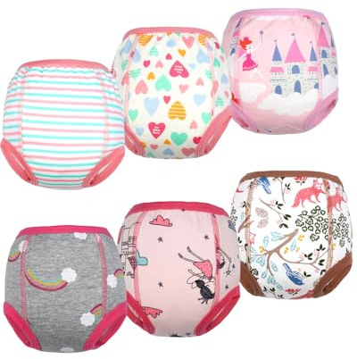 FLYISH DIRECT Mutandine Apprendimento Bambino vasino per Bambini Mutande Trainer Bambini Intima per Bambini Cotone Assorbente, 4 Anni