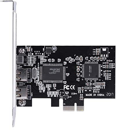 PCIe Firewire Card for 10, IEEE 1394 PCI Express Adapter Controller 4 Ports(3 x 6 Pin and 1 x 4 Pin), 1394a PCI-E Firewire 800 Adapter for 7/8/Mac OS with Cable