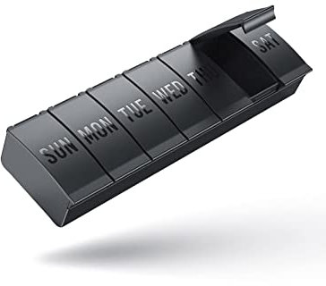 Extra Large 7 Day Pill Box Organiser, Weekly Vitamin Case Box Large Capacity Compartments, BPA-Free Medication Organiser, Daily Pill Case to Hold Vitamins, Cod Liver Oil and Medication