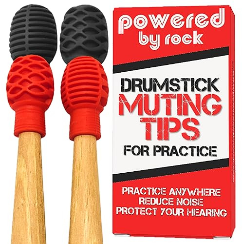 Drumstick Dampeners to Replace Drum Pads, Drumstick Mute Tips, 4 Pack
