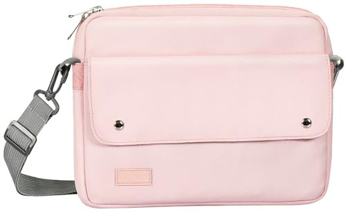 TiMOVO 9-11 Inch Tablet Sleeve Bag with Shoulder Strap Fits iPad Air 11 Inch 2024,iPad Pro 11 Inch 2024,iPad 10.2 2021-2019,iPad 10th 2022,iPad Air 5/4 10.9,Galaxy Tab S9/S8/A8/A7 2023, Pink