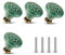 ASTER Lot de 4 boutons décoratifs vintage pour armoires, tiroirs, armoires, portes, diamètre 3,6 cm (vert)