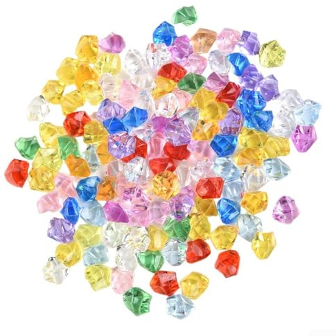 Adornos de piedra preciosa acrílica, mezclados, decoración de jarrón para niños, fiesta de boda, altamente transparente, gránulos completos, diversión en la vida