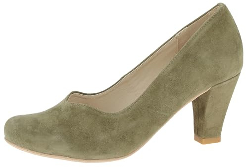 Hirschkogel Women's Costume Court Shoes, olive, 8.5 Women