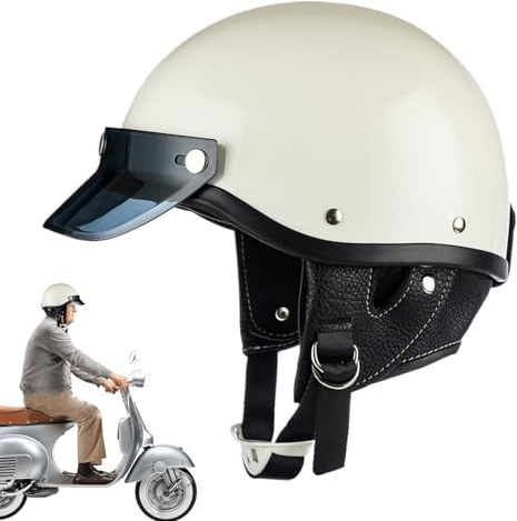 Bexdug Half Shell Helmet,Cruiser Motorcycle Helmet | Lightweight Cool Breathable Open-face Cap For Motocross Scooter Racing Street Cruiser