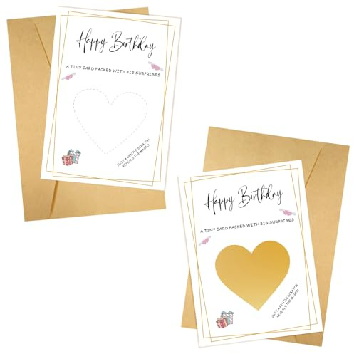 PEAPIN Set Of 2 Scratch Card Reveal Holiday Scratch Card Reveal