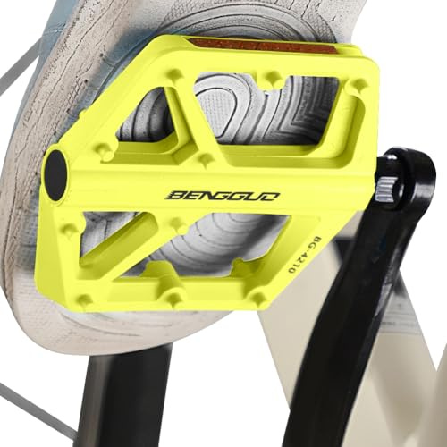 CRGANGZY 1 Pair of Mountain Bike Replacement Pedals with Reflectors for Adults, Wide-Surface Anti-Slip Bicycle Pedals, Suitable for Mountain Bikes and Road Bikes