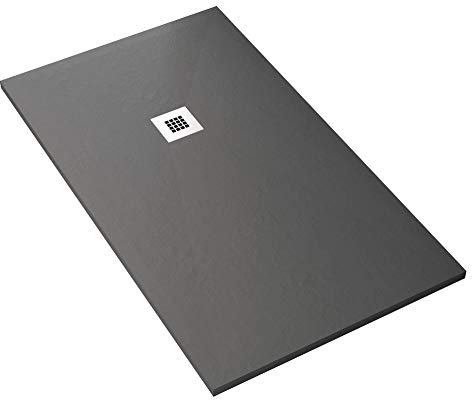 Plato de ducha 70 x 100 cm de piedra Maier Dharma gris antracita
