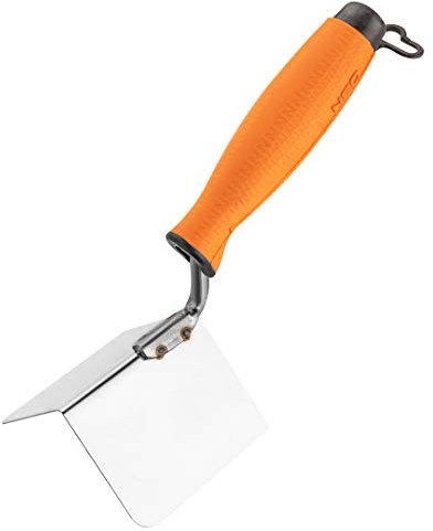 NEO TOOLS Stuckateur-Eckenkelle für Außenecken, gerader Hals, Blatt 0,7 mm dick | Außeneck-Spachtel aus rostfreiem Stahl, zum Ausarbeiten von Außenecken | Verschiedene Ausführungen