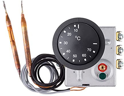 Thermostat kombiniert mit Thermosicherung Typ RAC, manueller Reset, Dreiphasenthermostat 20/3,3A / 400V (7 – 77°C / M4x8, 45°C)