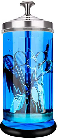 Disinfectant Sterilizer Glass Jar for Nail Tools and BarberShop Hair Stylist Tools (33 Oz /1000ml)