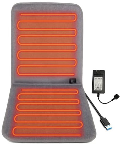 WOOLALA USB Heated Seat Cushion for Office Chair, Large Heating Area Cover
