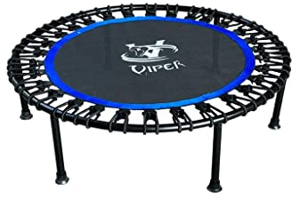 VIPER 40” Mini Trampoline for Adults – Fitness Rebounder for Indoor & Outdoor Exercise – Silent Bungee Rebounder Trampoline for Home Cardio & Low Impact Workout