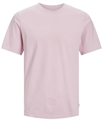 JACK & JONES Mens Jjeorganic Basic Tee O-Neck Noos T-Shirt, Pink Nectar, XL UK