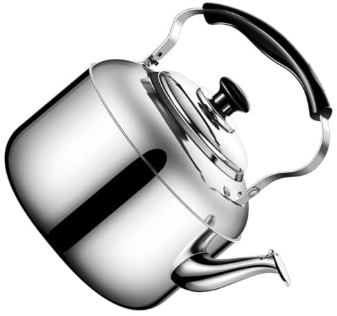 STOBAZA Bouilloire À Thé Sifflante Sur La Cuisinière Bouilloire À Café De Camping En Acier Inoxydable 5L À Ébullition Pour Induction Sur La Cuisinière