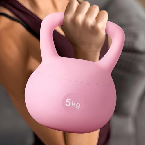 SogesHome Kettlebell morbido 5 kg professionale silenzioso morbido allenamento a casa palestra allenamento forza