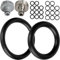 Set di O-ring di ricambio, 24 pezzi, per sistema di connettori da giardino G 1/2 e 3/4 pollici, compatibile con connettori Gardena 21 e 26,5 mm, Ø 16 x 11 e 22,3 x 17 mm, silicone