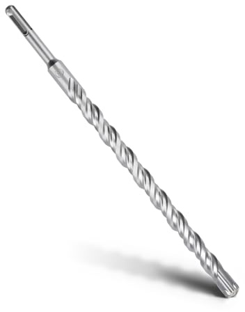Moxpify Foret SDS Plus - Punta da trapano per calcestruzzo, con 4 taglienti in carburo e doppia elica, 18 x 360 mm, per trapano a percussione per calcestruzzo, pietra, pietra naturale