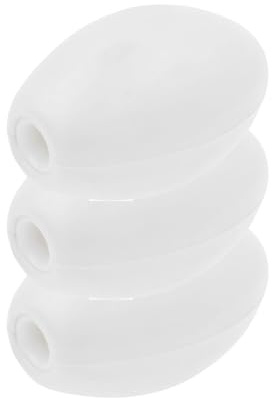 JEZERO Deep Water Fishing Floats: Great for Trail Markers, Dock Floats, Swim Buoy, Kayak Anchor Kit, Pool Buoy, Crabbing & Boats | White, 6 x 3, 3-Pack