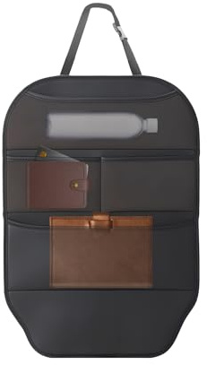 Organizador Para El Asiento Trasero Del Coche | Accesorios de Piel PU para Interior con Múltiples Bolsillos,Organizadores Y Almacenamiento Para Asiento Trasero - para Viajes, Mascotas, Dispositivos, L