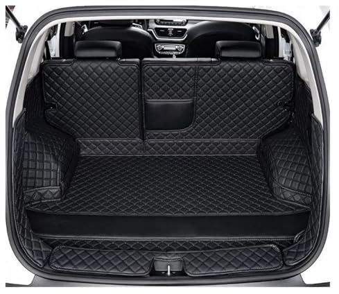 För Mazda CX-5 CX5 CX 5 KF 2017-2022 Lädermatta Bak Golvbricka Matta Stänkskydd Bagagemattor för bilen Bagageutrymme Skyddsmatta(BlackA)