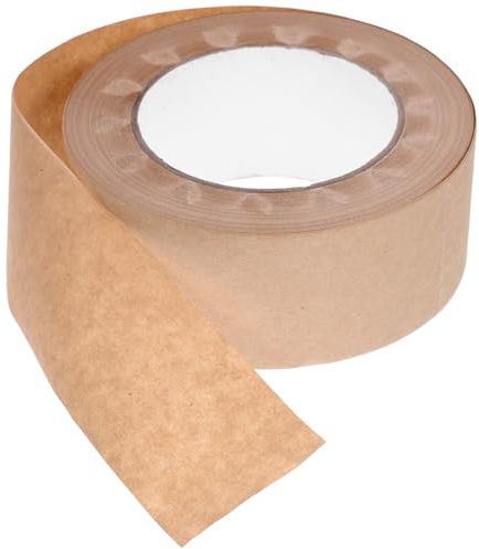 Mipcase Cinta Adhesiva Activada Agua para Enmarcar Cuadros Cinta de Papel Kraft de 48 MM Resistente al Calor para Pintura Acuarela y Decoración Artística