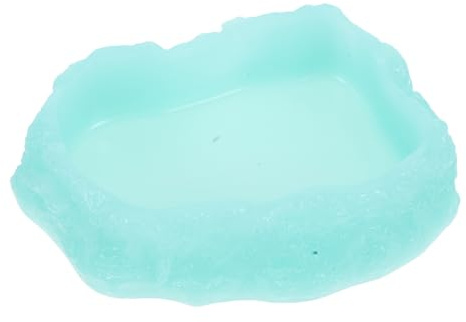 FRCOLOR Gamelle Lumineuse pour Reptiles XS en Résine Solide, Bol d'eau Réutilisable et Accessoires d'alimentation, Bol d'eau pour Terrarium Usage Quotidien et Élevage