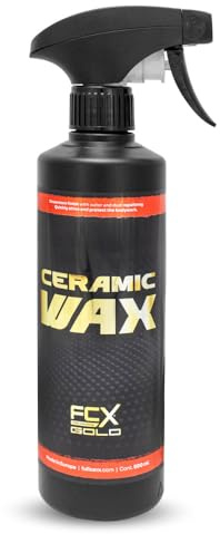 FCX GOLD Ceramic Wax 500ml Cire Liquide Céramique Voiture Protection Haute Brillance, Revêtement Hydrophobe Repousse l'Eau et Poussière Application Rapide Produit Professionnel Detailing
