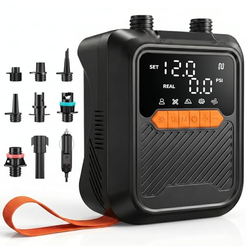Bomba Eléctrica para SUP 20 PSI sin Batería,con Cable para Coche de 12 V CC