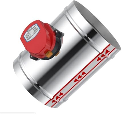 Stainless Steel Electric Air Duct Motorized Damper Valve, 4 Inch 100mm Ventilation Pipe Check, 220V 24V 12V(AC220V)