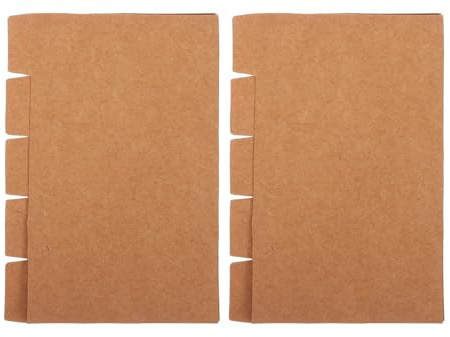 HORIALENCE Divisores de Índice de Carpeta de Papel Kraft, Tarjetas Guía de Almacenamiento 3x5 Pulgadas, 20 Juegos 5 Separadores por Juego, Adecuado para Oficina, Cuadernos y Organización