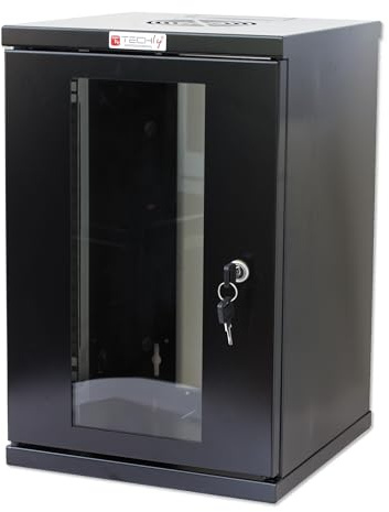 Techly Professional 026609 Armadio Rack 10 a Muro 9 unità Nero Nero