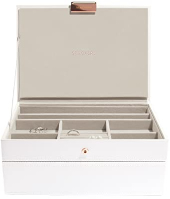 Stackers Weiß & Roségold Klassisch Schmuckschatulle - 2