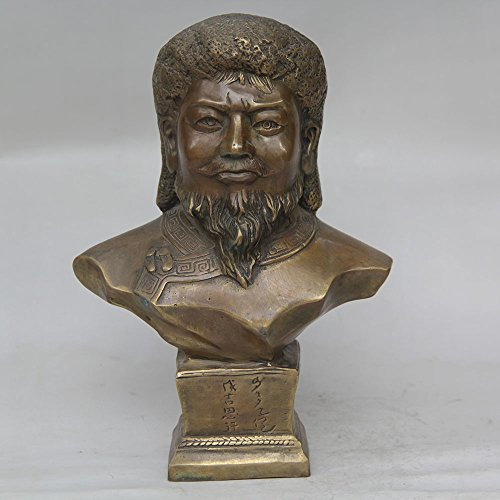 Kina ren brons Genghis Khan byststaty