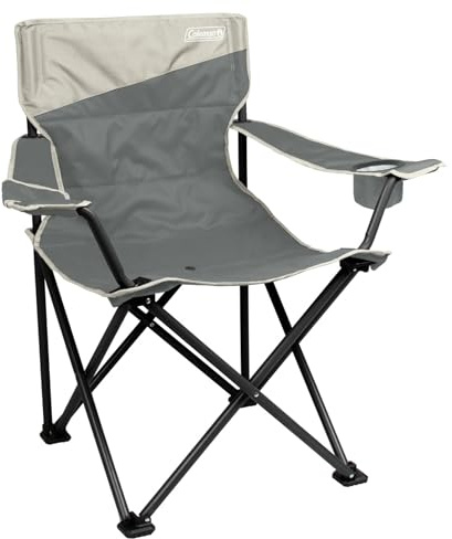 Coleman Big-N-Tall Camping Chair with Cup Holder & Side Pocket, Water-Resistant XL Outdoor Seat Supports up to 600 lbs, Great for Camping, Tailgating, Firepits, Patio, & More