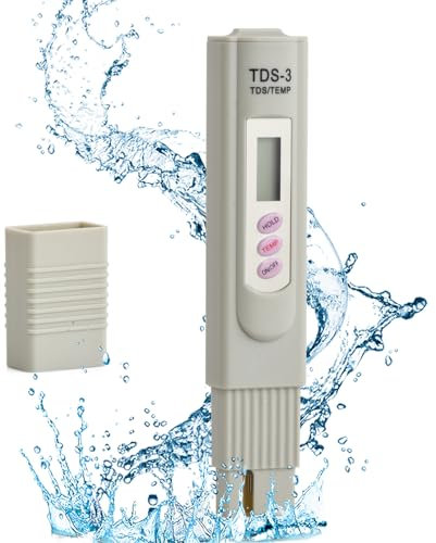 Wasserqualitätstest Meter, LCD Digital TDS-3 Meter für Trinkwasserqualität, Tragbar TDS/Temp Wassertester Stift Wasserqualität Testwerkzeug für Trinkwasser, Aquarium, Schwimmbad