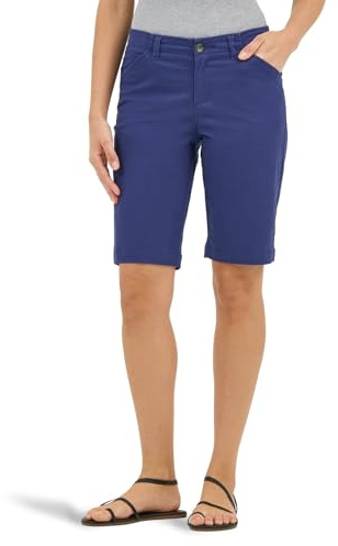 Lee Women's Legendary 9 Chino Bermuda Short, Medieval Deep Blue, 16