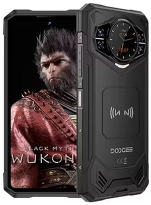 DOOGEE S200 X 5G Smartphone Robusto Android 14,32 GB (12 + 20) RAM+ 512 GB ROM, 6.72 FHD+120Hz, cámara Triple de 100MP AI, batería 10100mAh /33W, Wi-Fi 6/NFC/GPS (Negro)