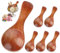 Nogeqi 6 Stück Klein Holzlöffel Kurzem Griff Honiglöffel Holz Eislöffel, 8,5 cm Honig Löffel Holz, Kleine Holzlöffel, Salzlöffel, Short Handled Wooden Spoon für Kaffee Honig Tee Salz Gewürze