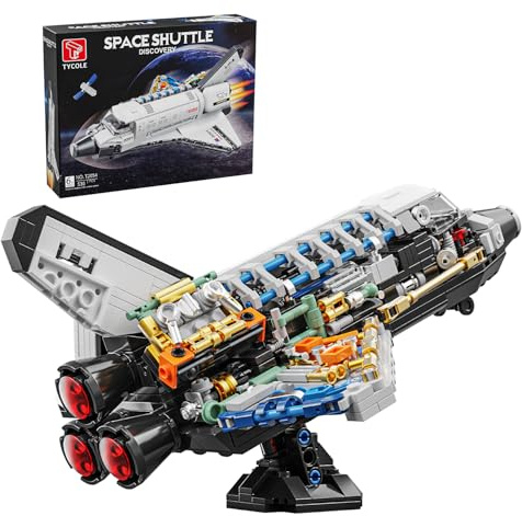 TYCOLE Nave Espacial de Construcción, 536 Piezas con Satélite Extensible y Diseño Translúcido, Juguete Educativo y Regalo Creativo de Cumpleaños para Niños y Niñas de 6+ Años