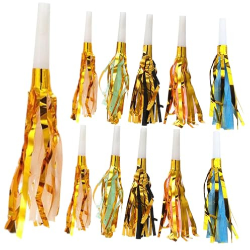 HOMSFOU 30 Piezas de Matracas Flecos de Colores Surtidos (,) para Fiestas Infantiles, Cumpleaños y Celebraciones, Juguetes de Reventones y Silbatos Decorativos
