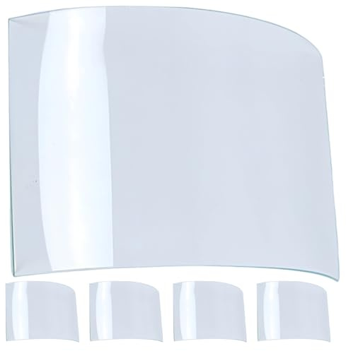 YHomU 5 lentes de repuesto transparentes para protección facial, viseras de policarbonato para campana de chorro de arena y molienda, curvadas, antivaho, protección industrial contra el polvo
