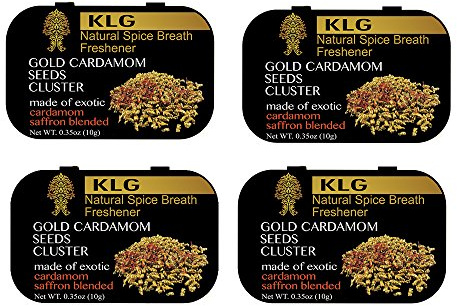 4pk Gold Cardamom Seeds Cluster 10 Gram Natural Spice Breath Freshener