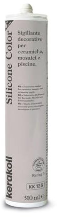 Kerakoll SILICONE COLOR KK136 sigillante decorativo piastrelle ceramiche mosaici e piscine 310 ML